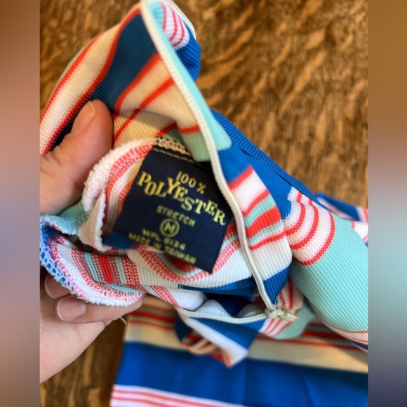 NWT Vintage Polyester Striped Top - Picture 3 of 9